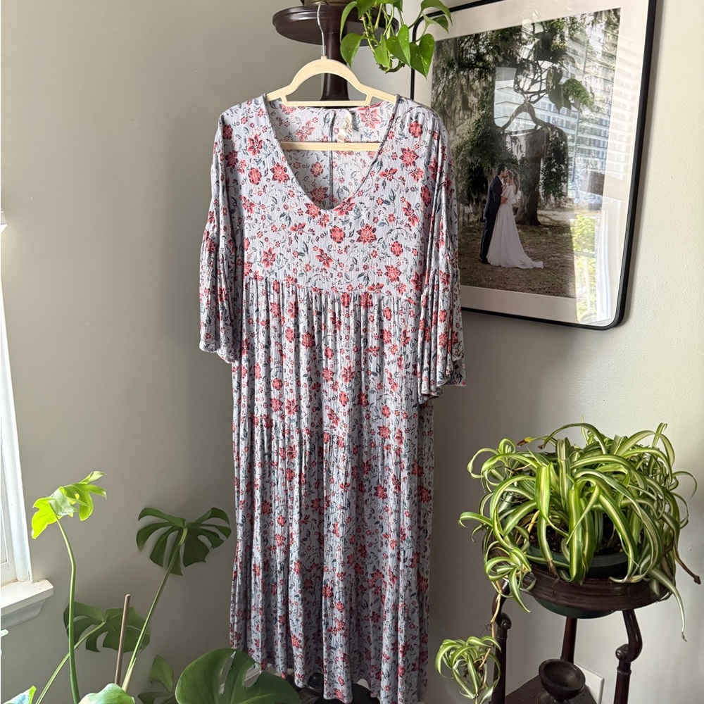 Floral V-Neck Midi/Maxi Dress